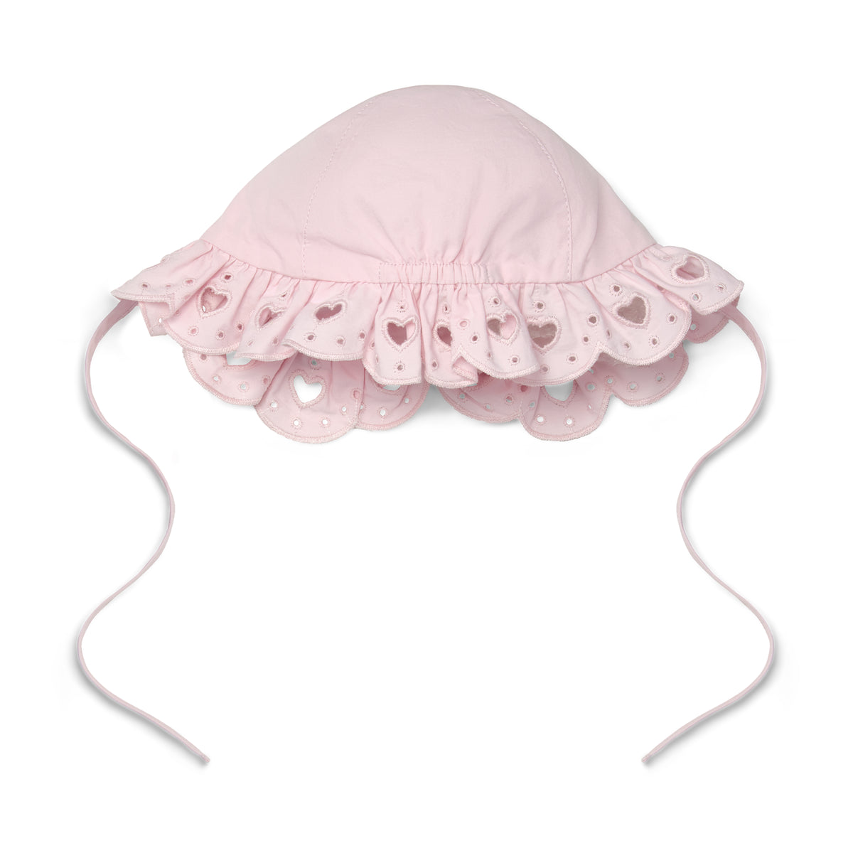 Little A Baby Pink 'Olsen' Broderie Anglaise Sunhat