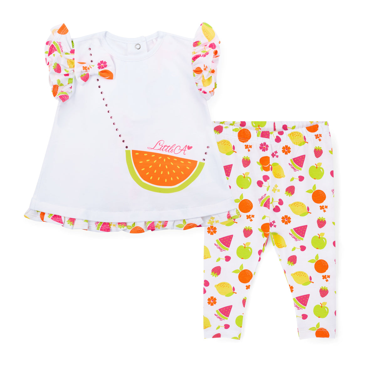 Little A Baby 'Palmer' Fruit Print Leggings Set