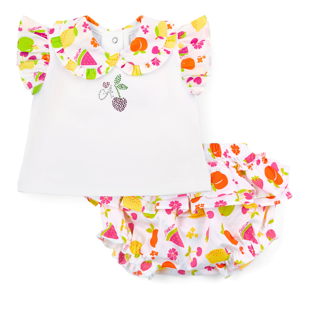 Little A Baby 'Pippa' Fruit Print Jam Pants Set