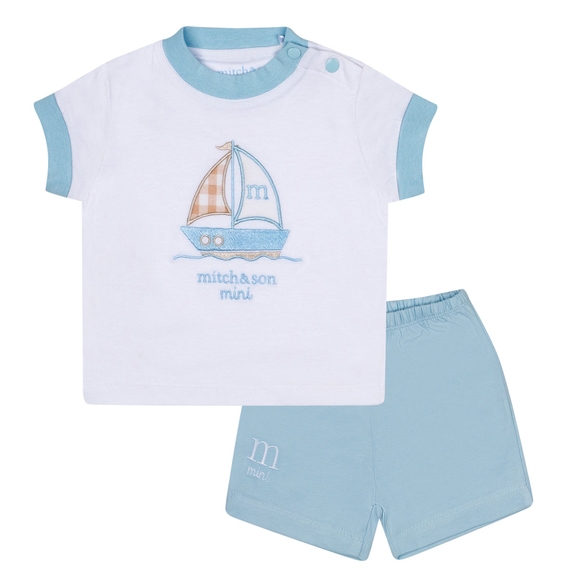 Mini Mitch Boys 'Sutton' Blue Boat Shorts Set