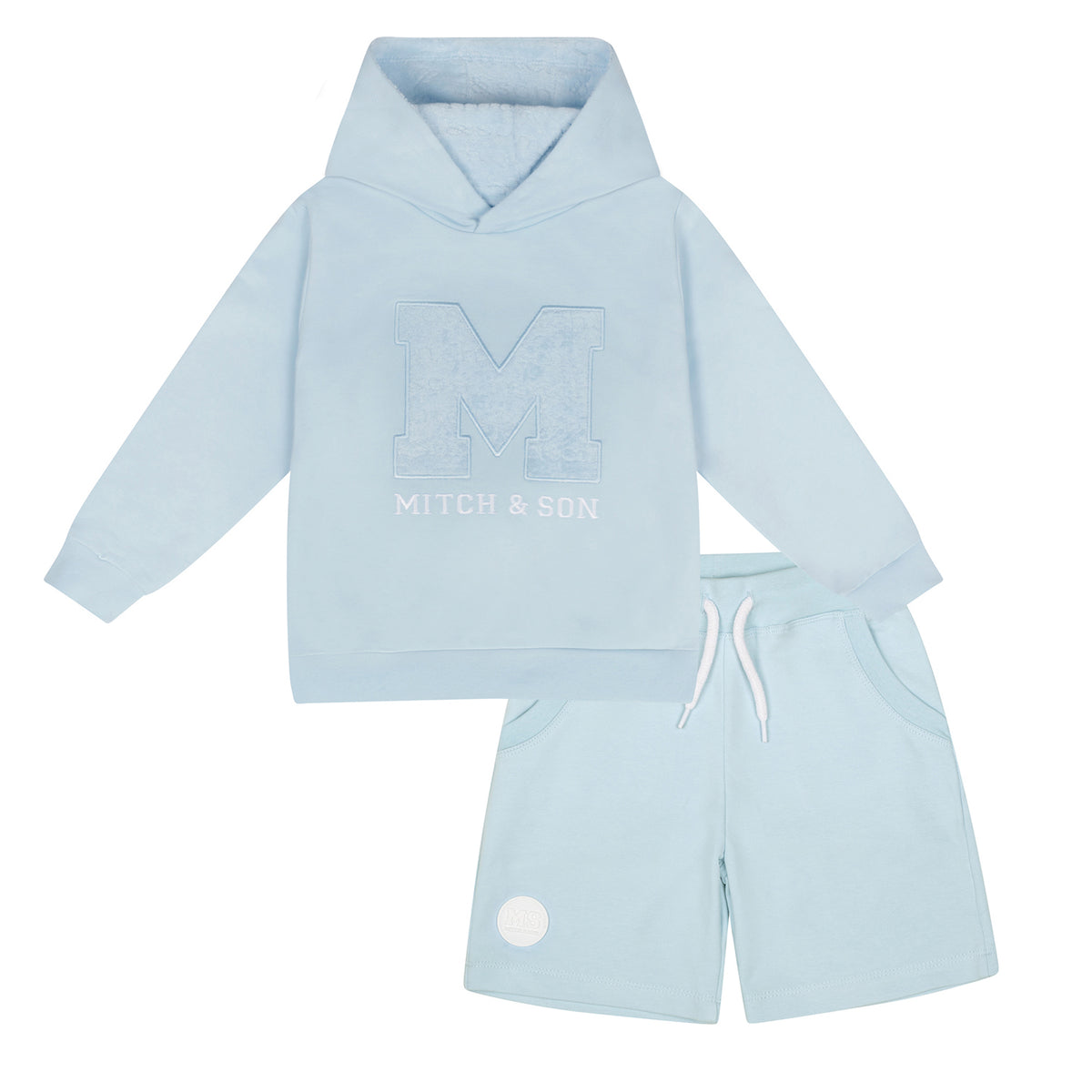 Mitch & Son Boys 'Tommy' Blue Hooded Shorts Set