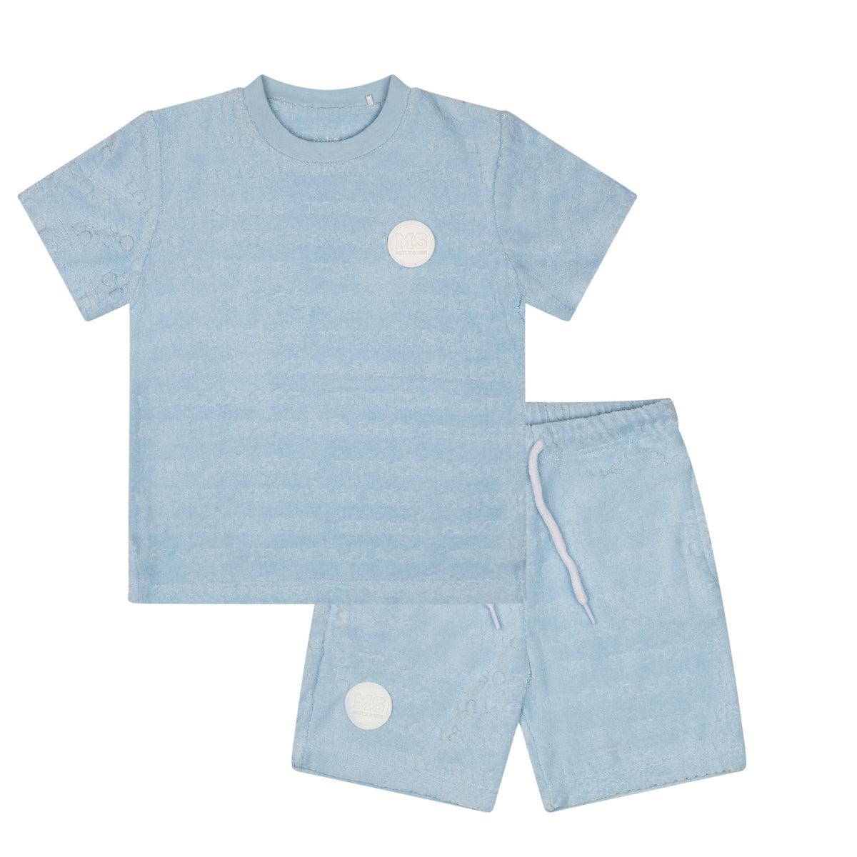 Mitch & Son Boys 'Terry' Blue Towelling Shorts Set