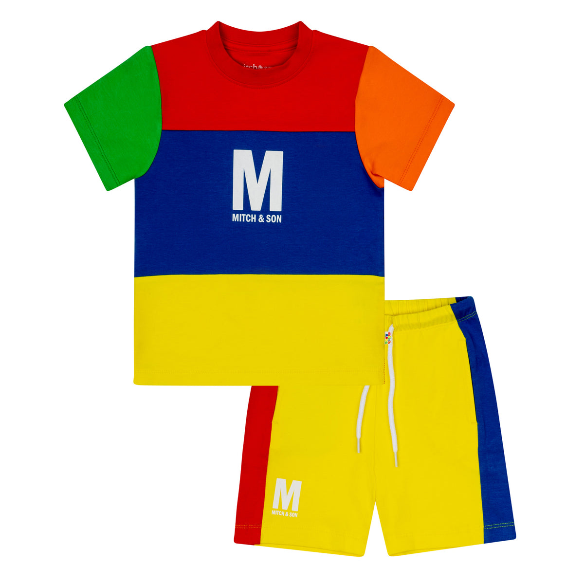 Mitch & Son Boys 'Virgil' Colourblock Shorts Set