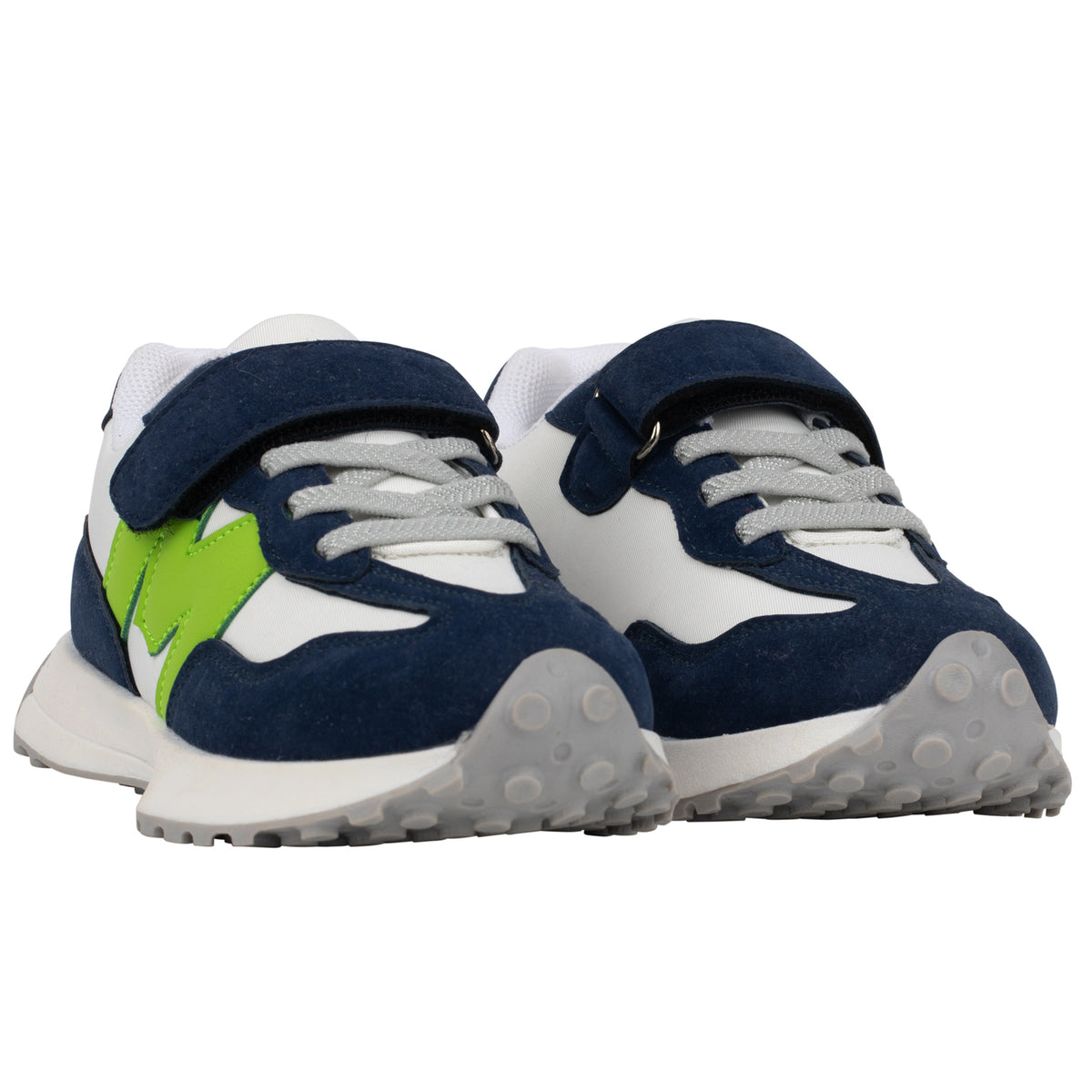 Mitch & Son Boys Navy & Lime Runner Trainers