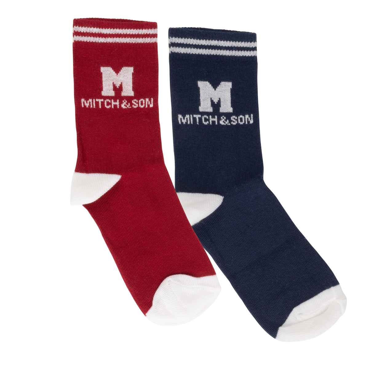 Mitch & Son Boys Navy 'Bennet' Two Pack Socks