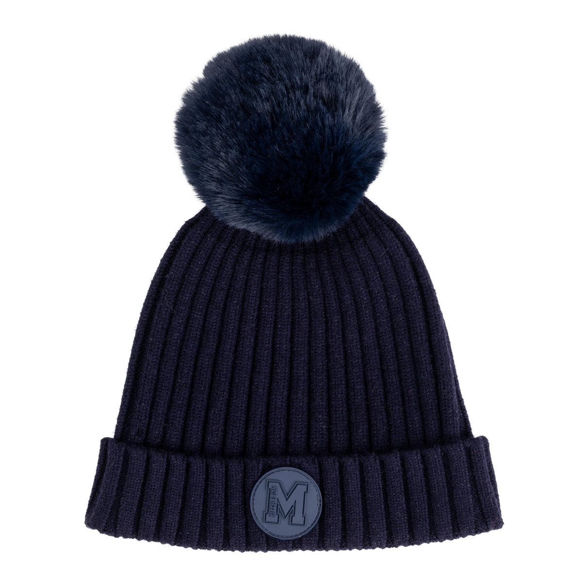 Mitch & Son Boys Navy 'Brooks' Pom Pom Hat