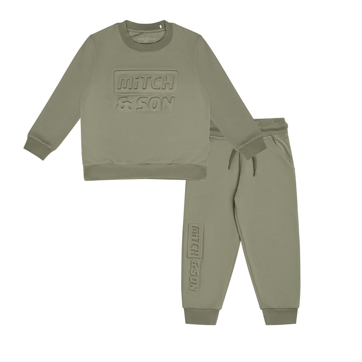 Mitch & Son Boys Khaki 'Christian' Logo Jogsuit