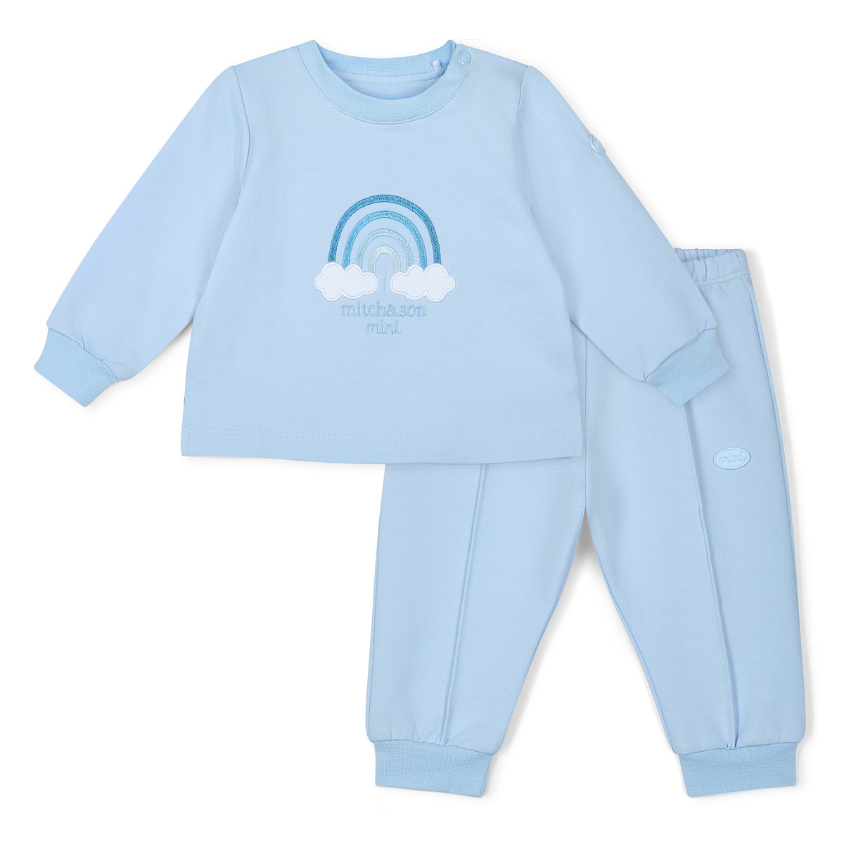 Mini Mitch Boys 'Evan' Blue Rainbow Jogsuit