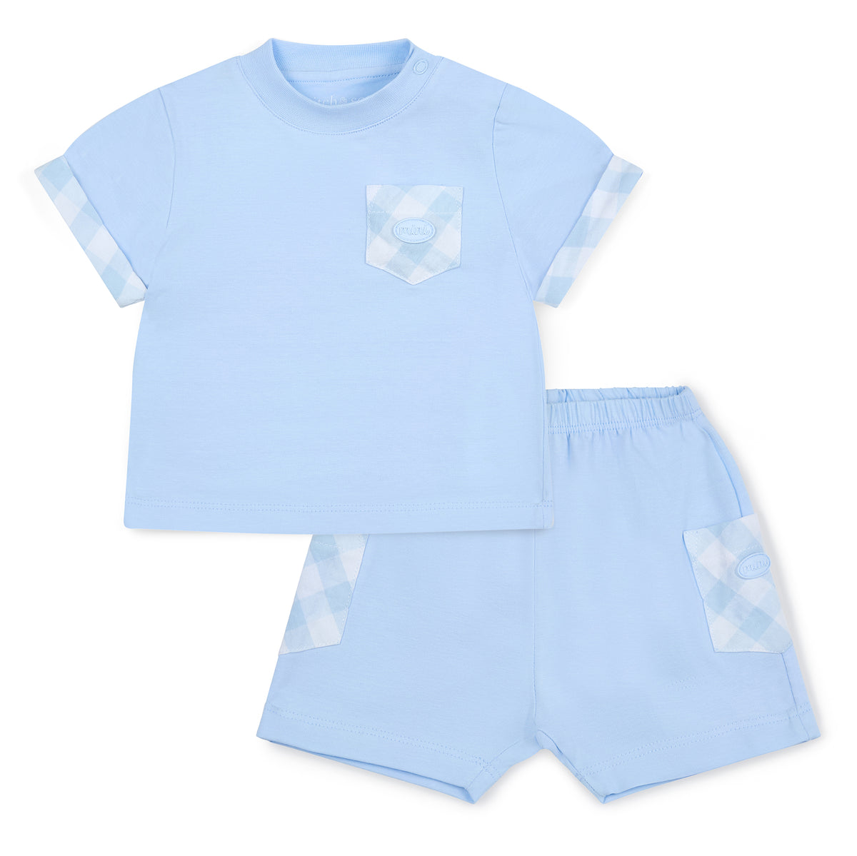 Mini Mitch Boys 'Ethan' Blue Gingham Shorts Set