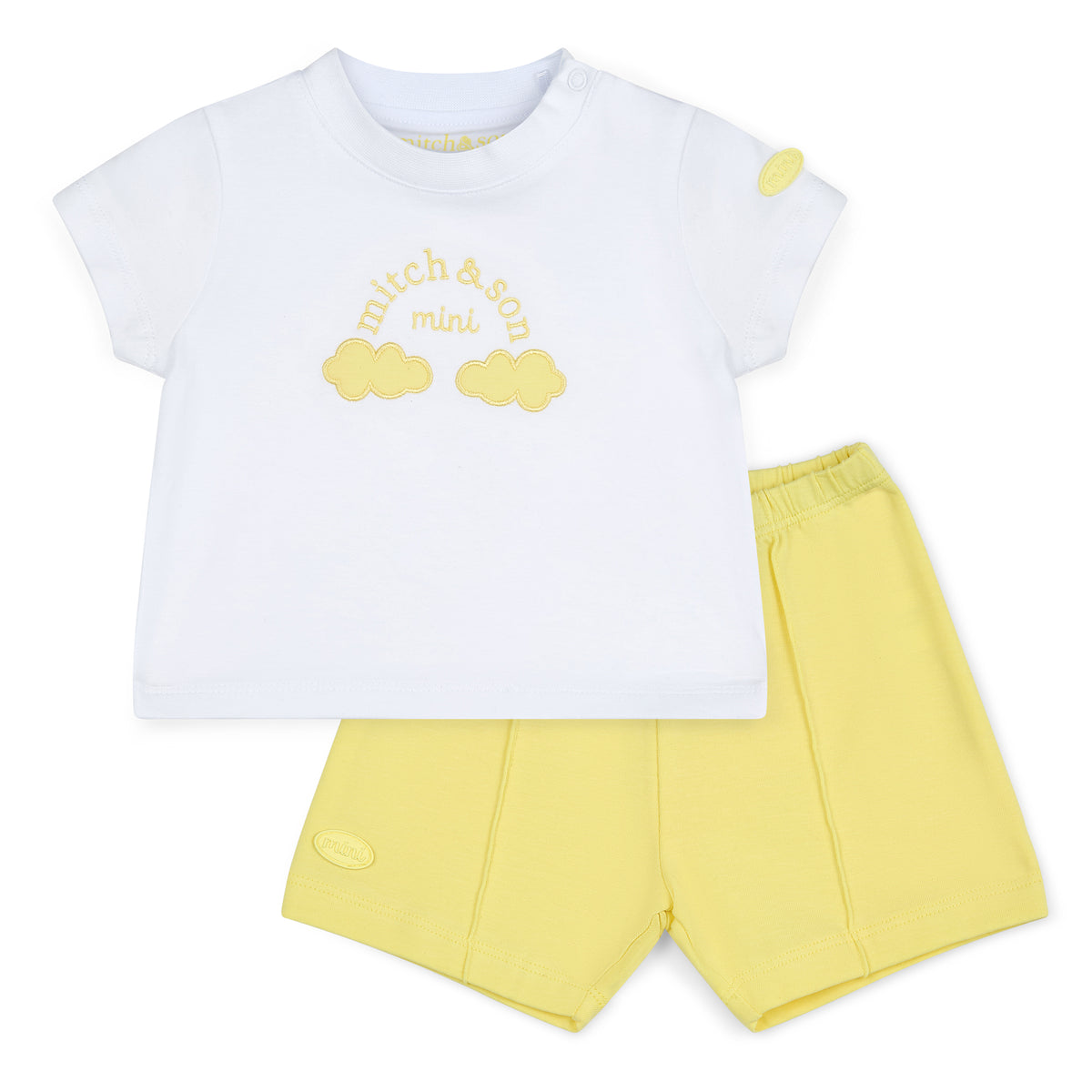 Mini Mitch Boys 'Ezra' Yellow Rainbow Shorts Set