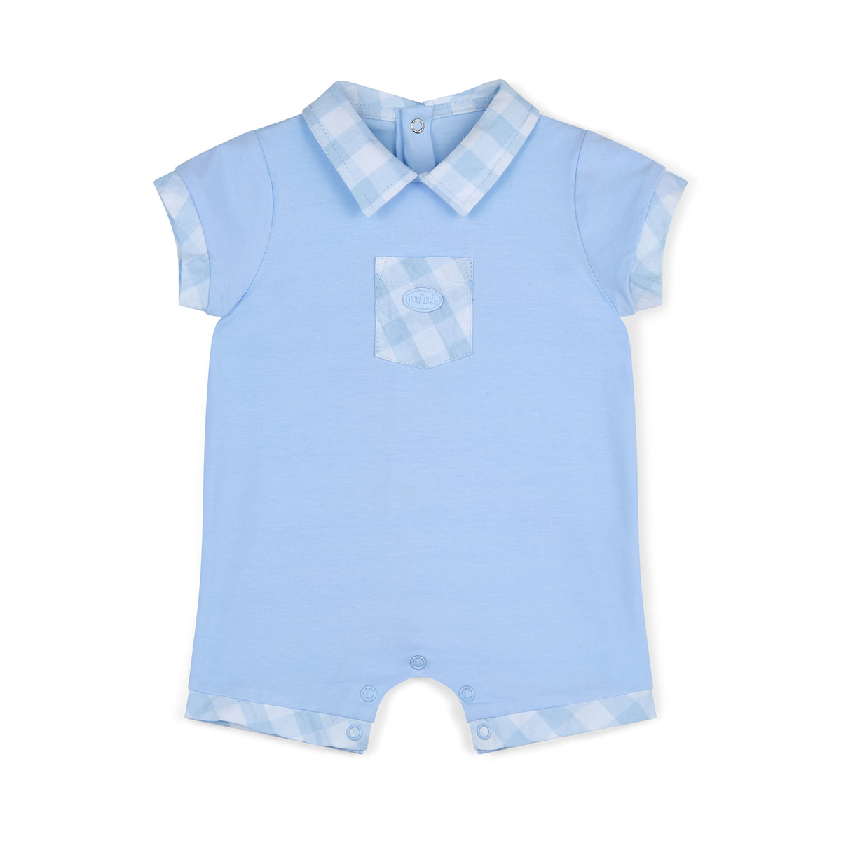 Mini Mitch Boys 'Elijah' Blue Gingham Romper