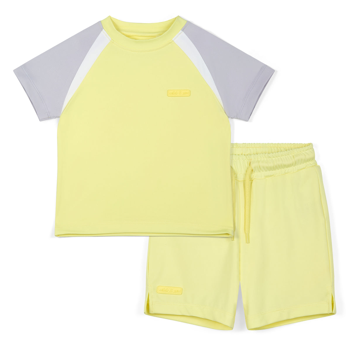 Mitch & Son Boys 'Gregory' Yellow Poly Shorts Set