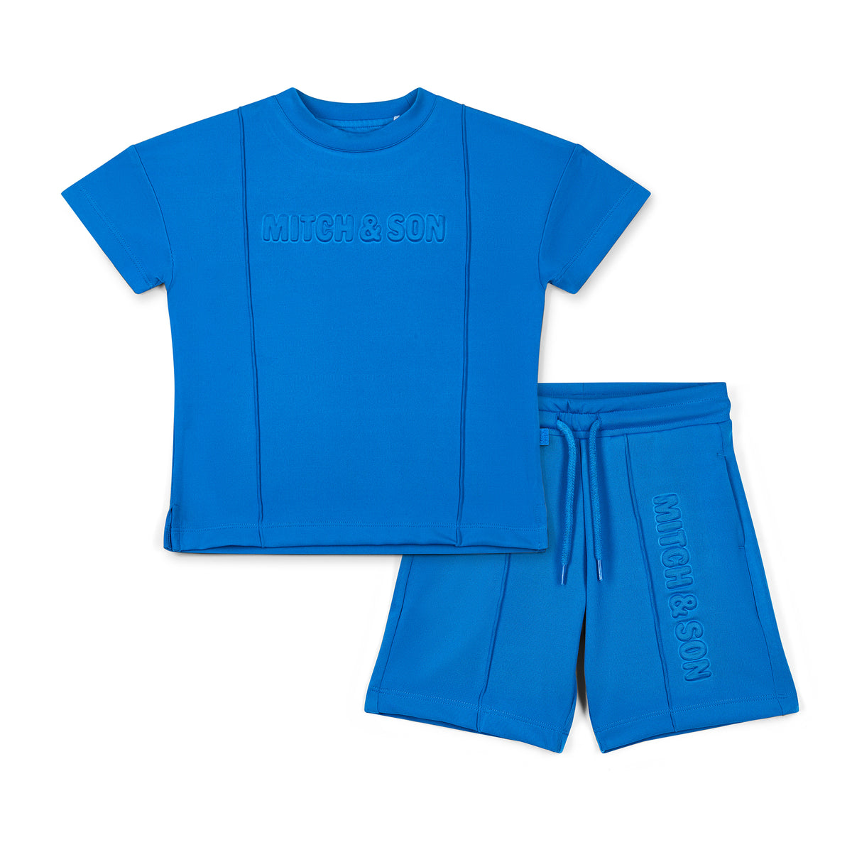 Mitch & Son Boys 'Harper' Blue Logo Shorts Set