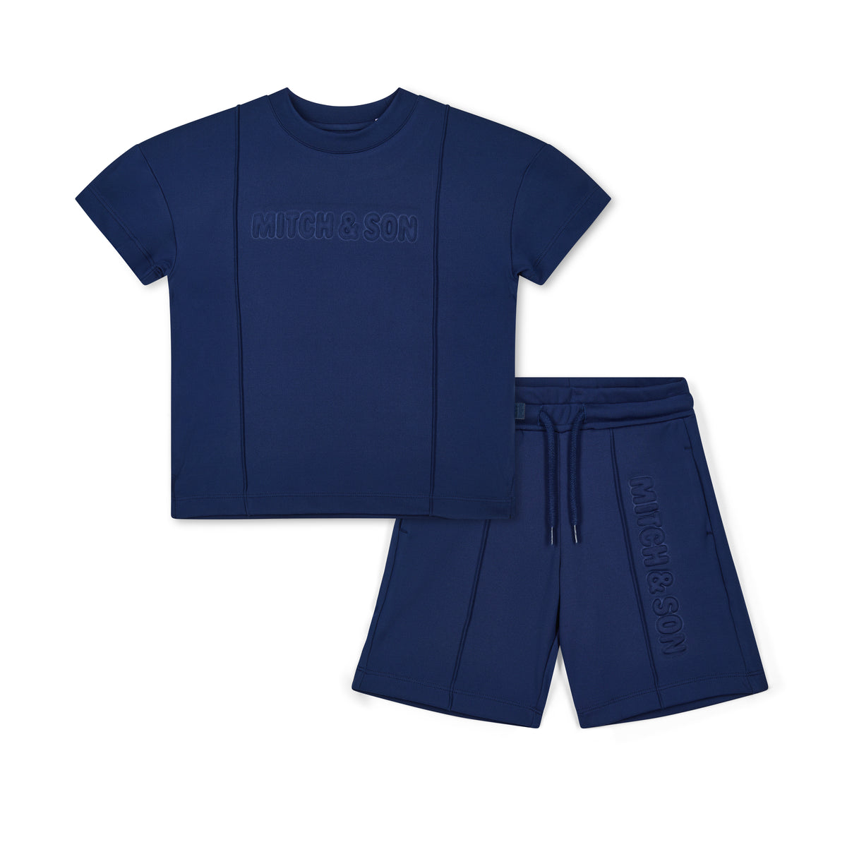 Mitch & Son Boys 'Harper' Navy Logo Shorts Set