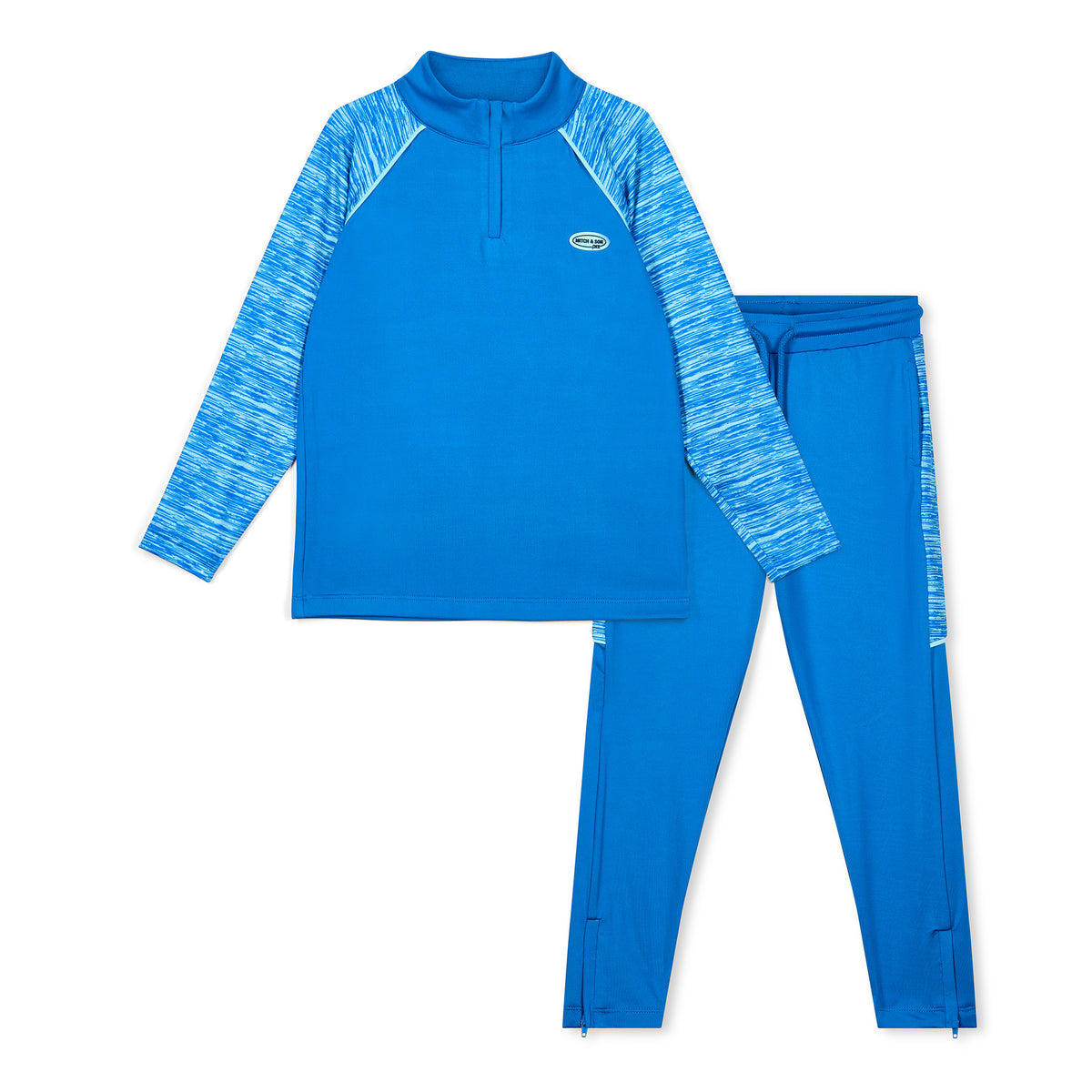 Mitch & Son Boys 'Harrison' Blue Poly Space Dye Jogsuit