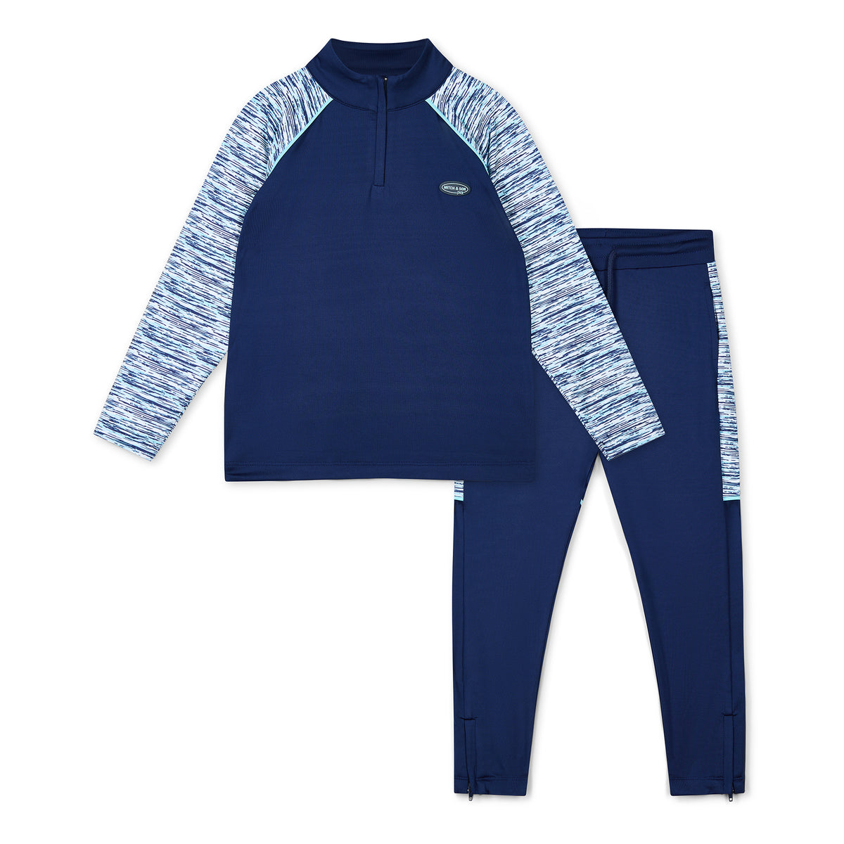 Mitch & Son Boys 'Harrison' Navy Poly Space Dye Jogsuit