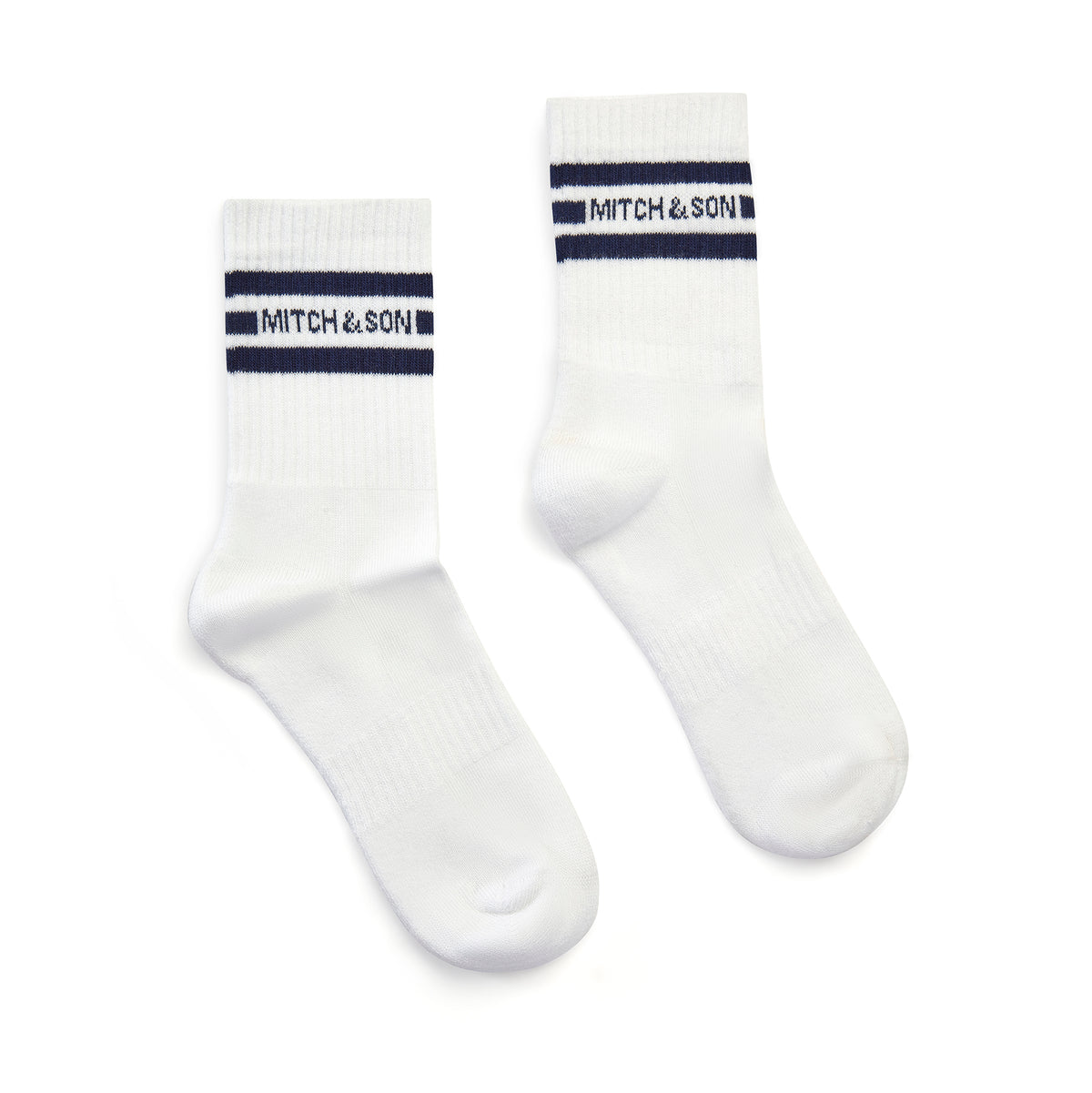 Mitch & Son Boys 'Harlem' White/Navy Socks