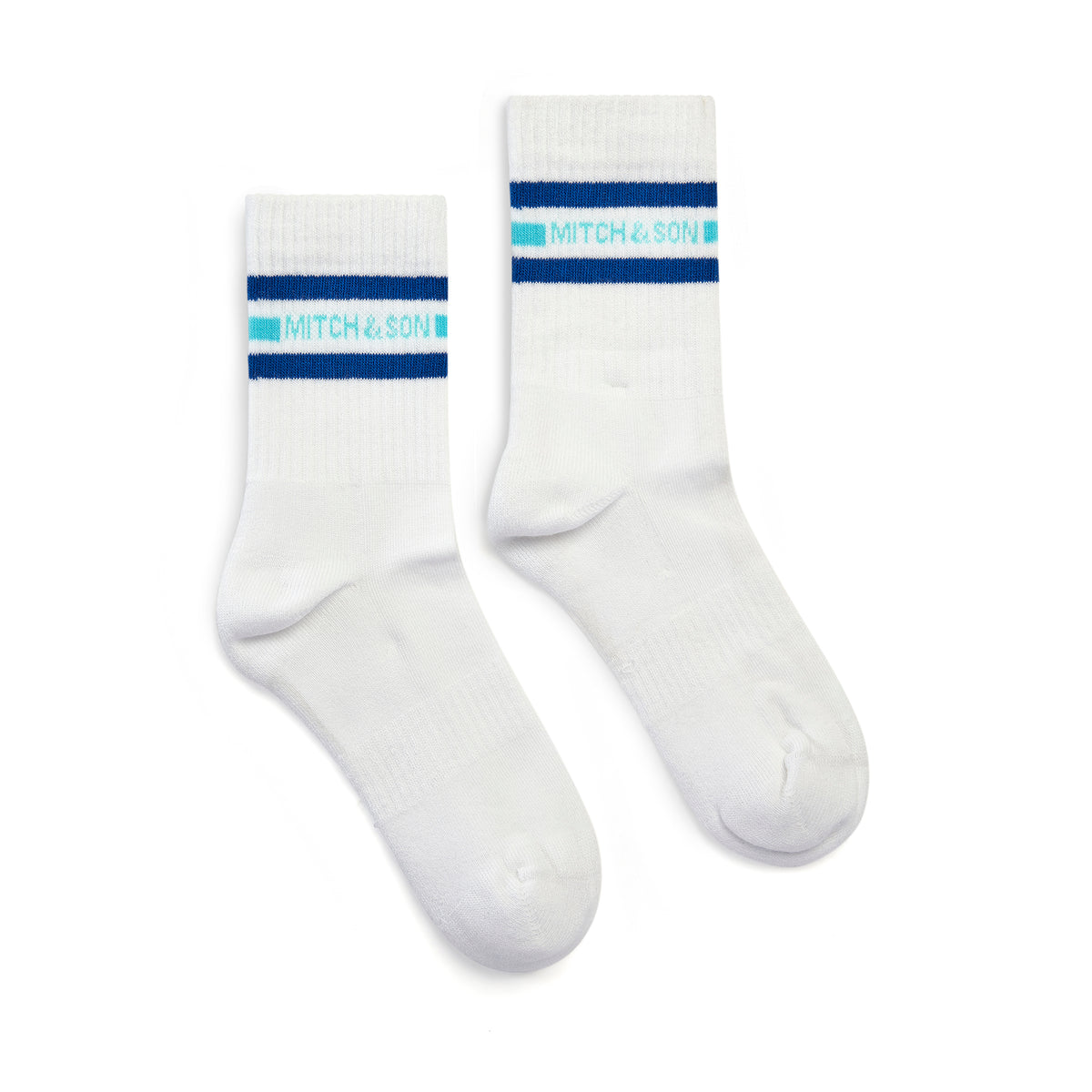 Mitch & Son Boys 'Harlem' White/Blue Socks