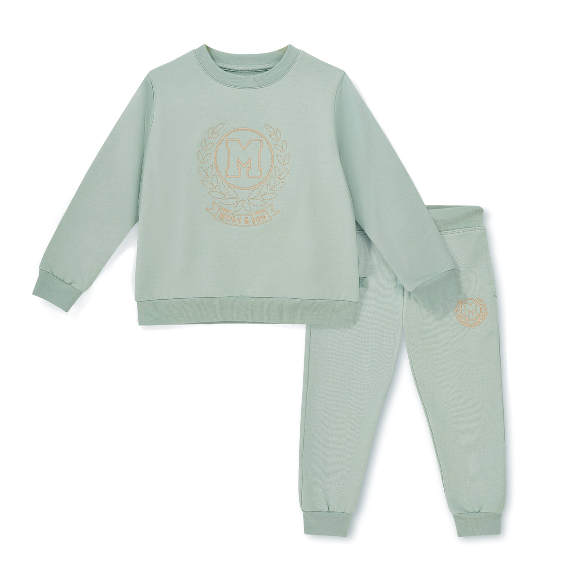 Mitch & Son Boys Green Crest 'Jaxon' Jogsuit