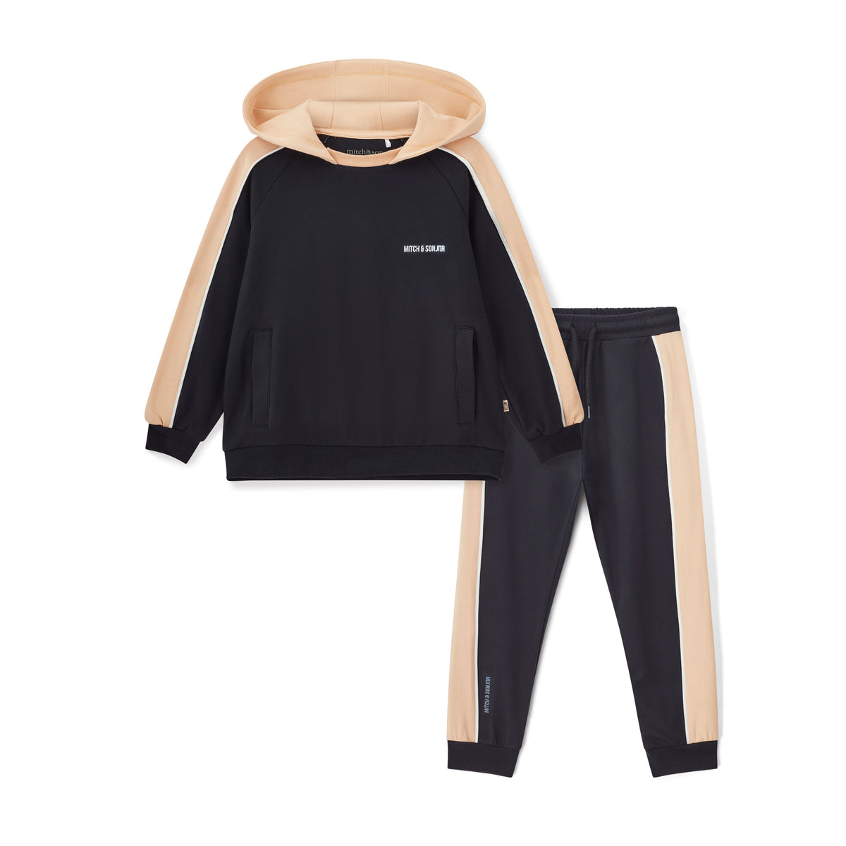 Mitch & Son Boys Black Hooded 'Lawrence' Jogsuit