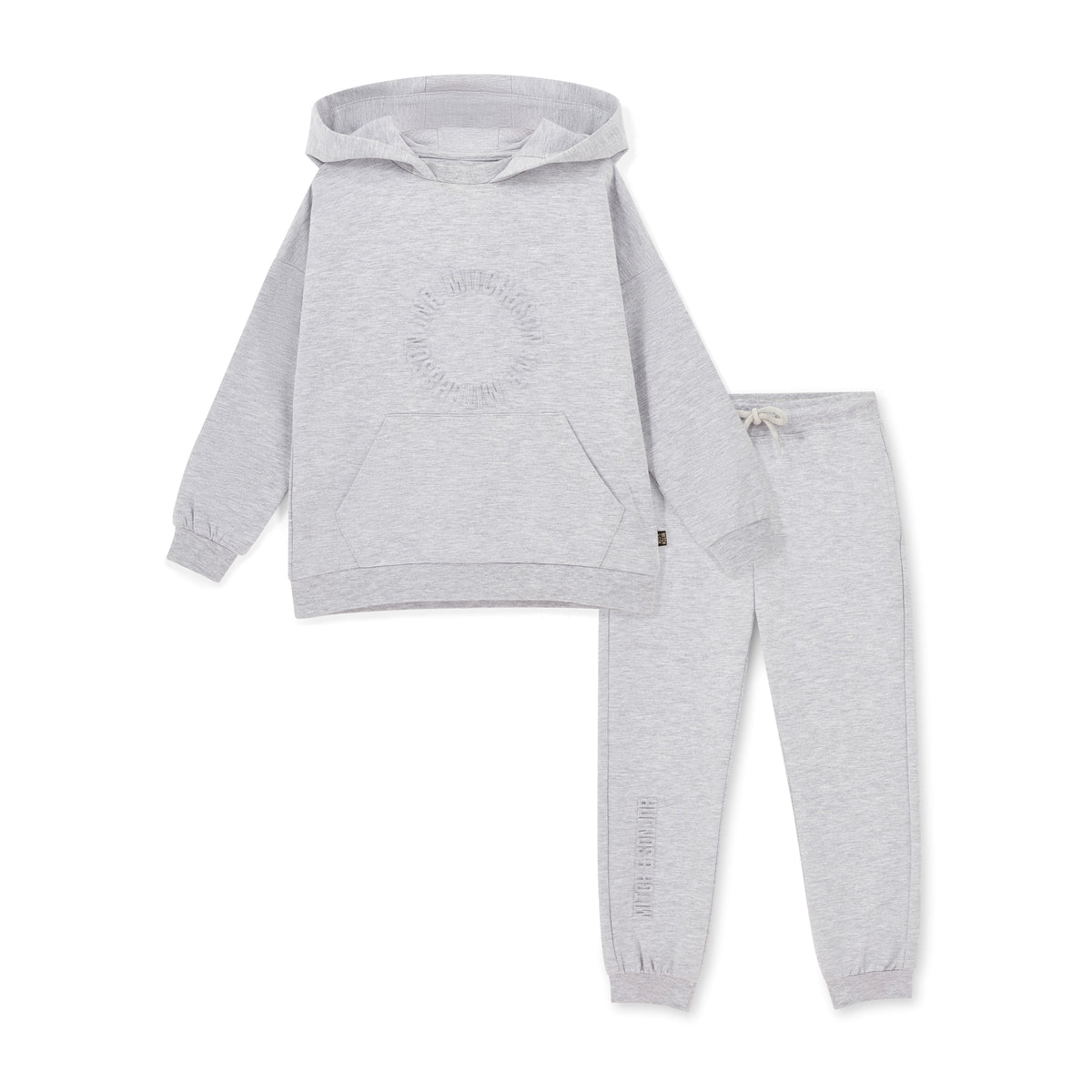 Mitch & Son Boys Grey Embossed 'Lennon' Jogsuit