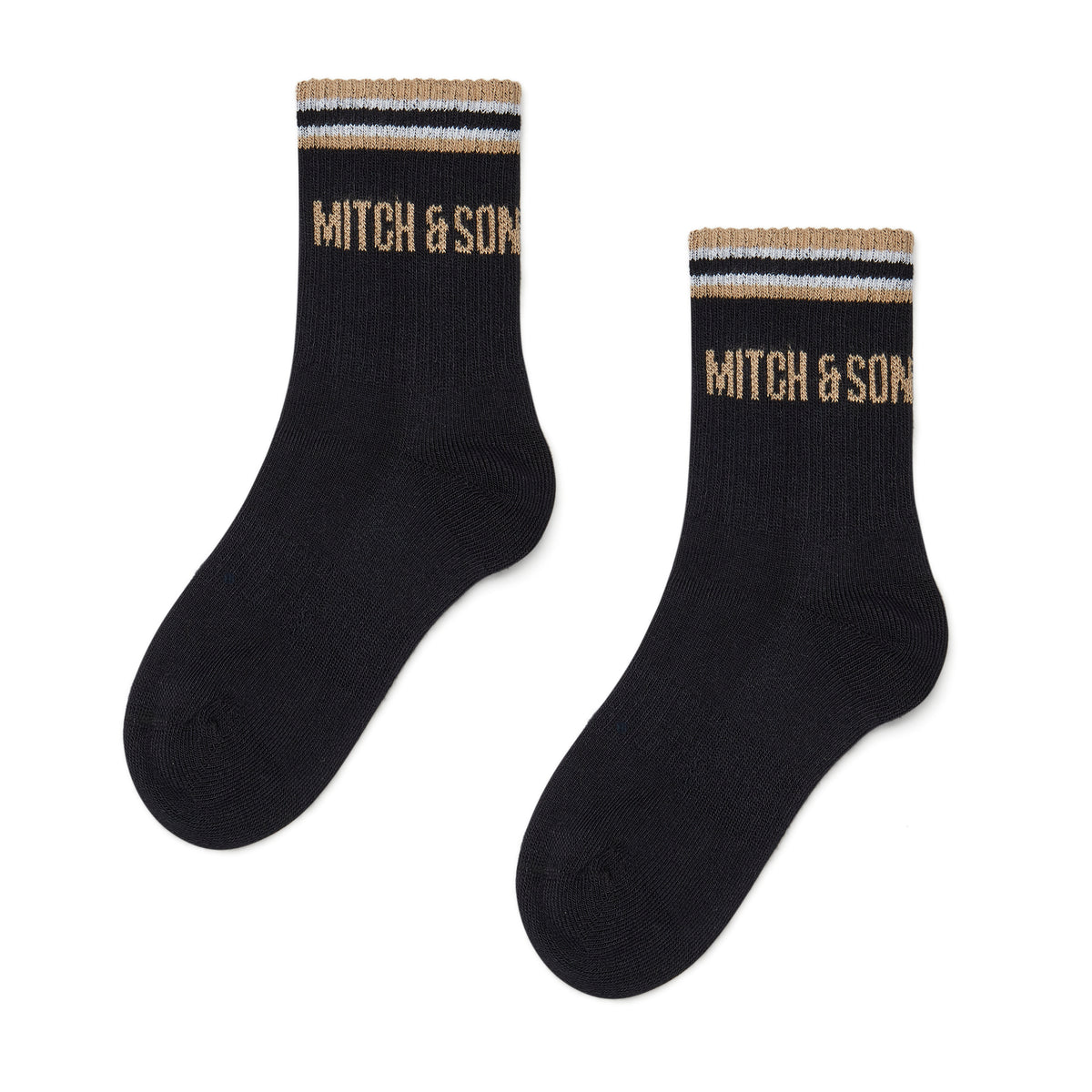 Mitch & Son Boys Black Sports Socks