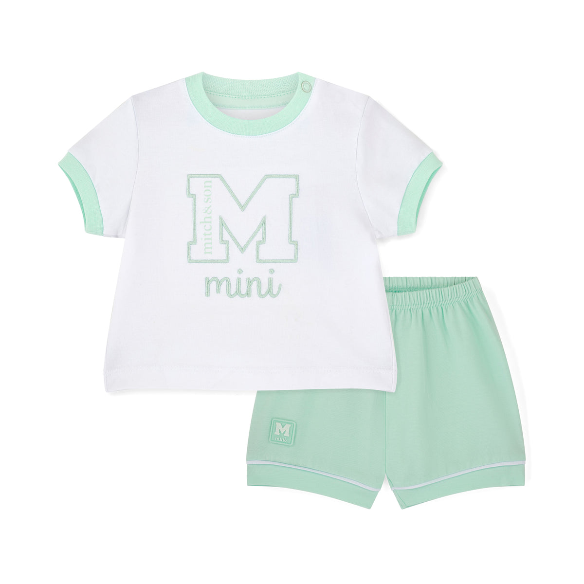 Mini Mitch Baby Mint Nico Shorts Set