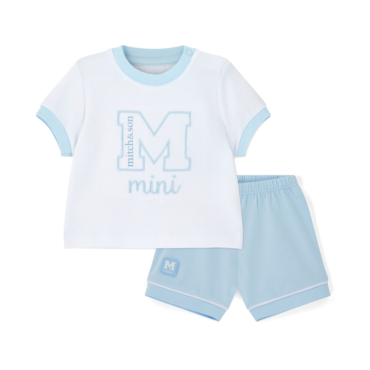 Mini Mitch Baby Blue Nico Shorts Set