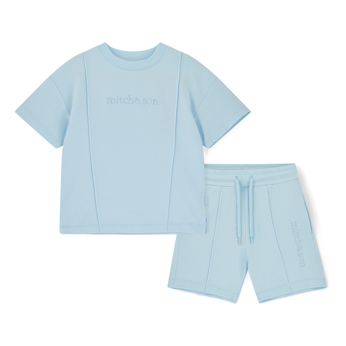 Mitch & Son Boys Blue Logo 'Orlando' Shorts Set