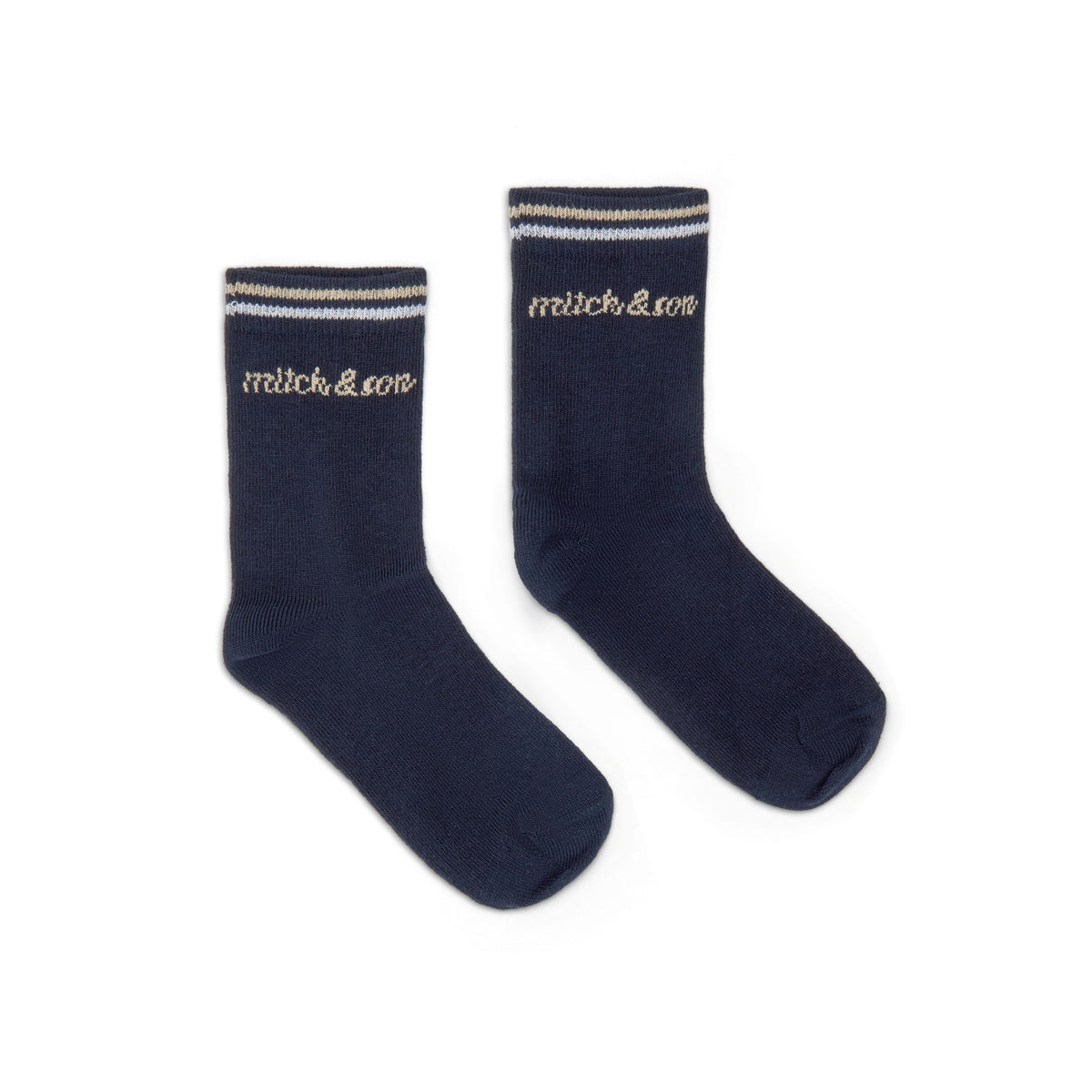 Mitch & Son Boys Navy Logo Socks