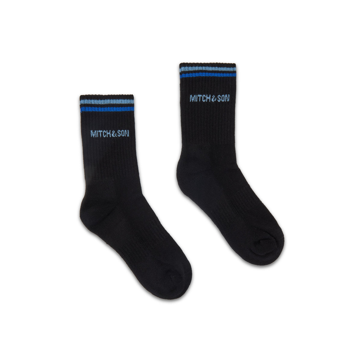 Mitch & Son Boys Black Logo Sports Socks