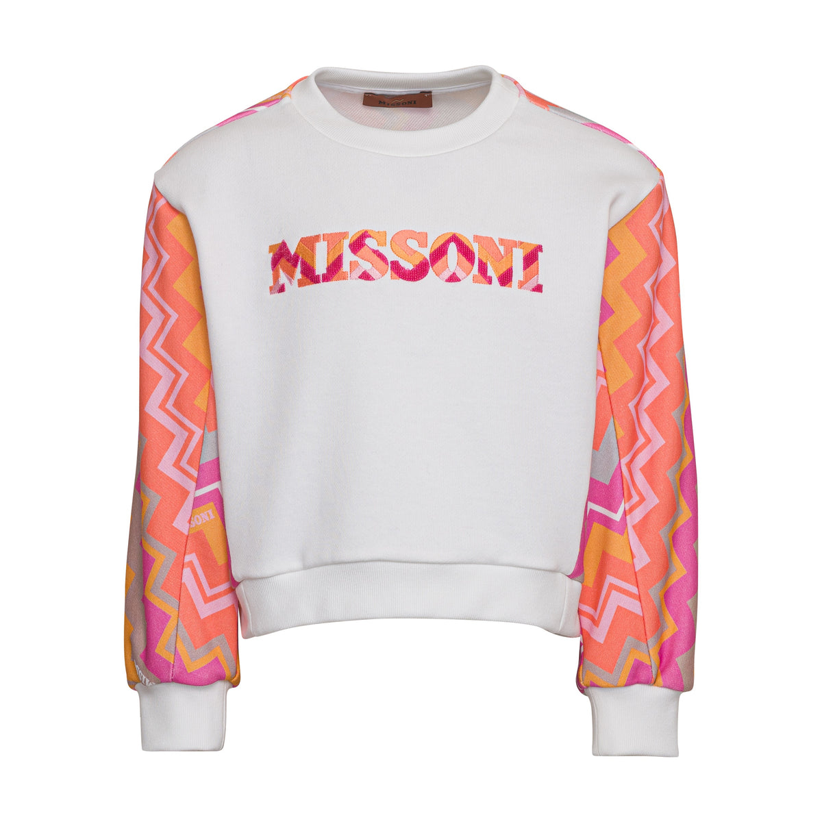 Missoni Girls White & Zig Zag Sweatshirt