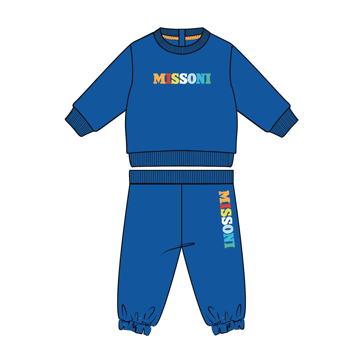 Missoni Baby Blue Logo Jogsuit