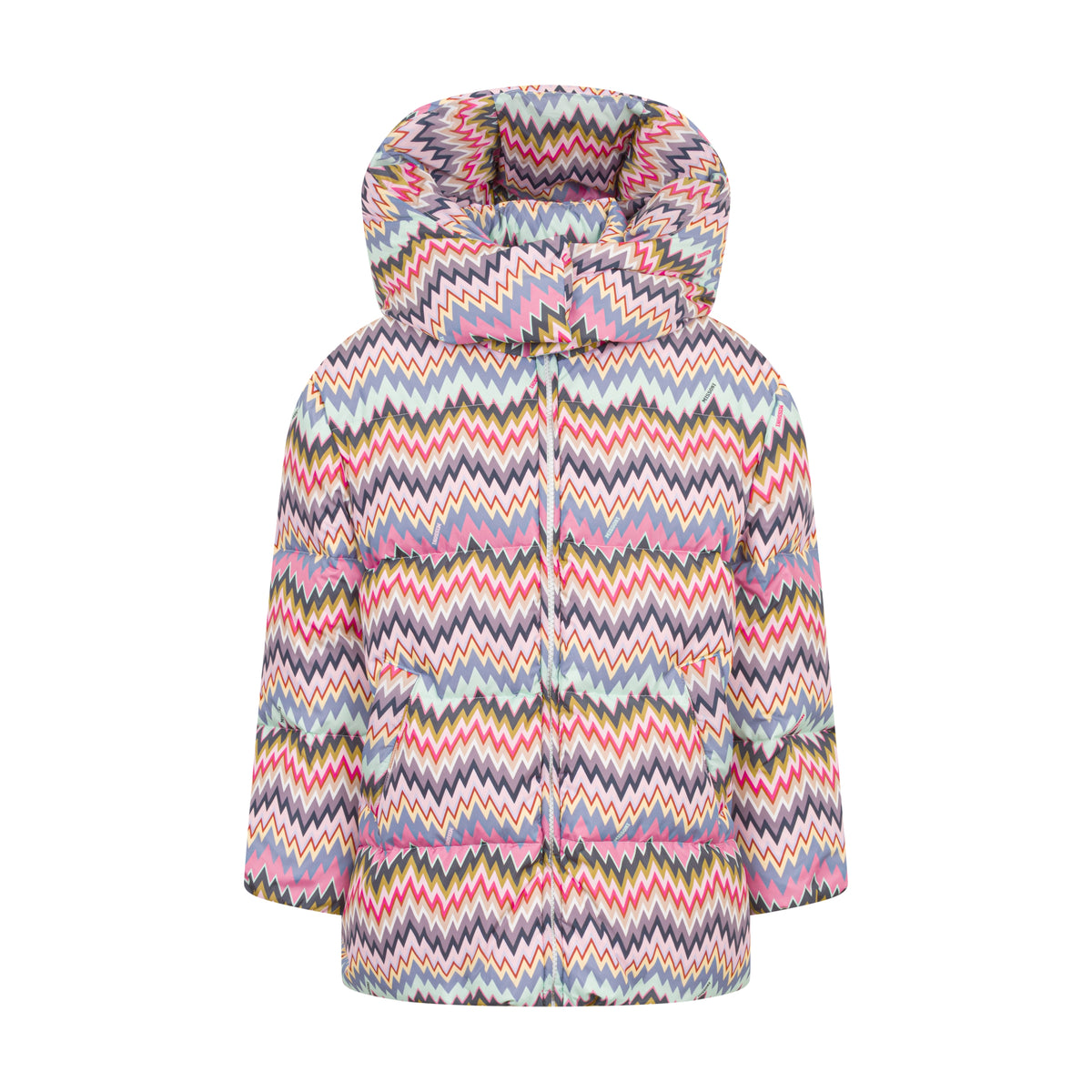 Missoni Girls Pink & Purple Zig Zag Coat
