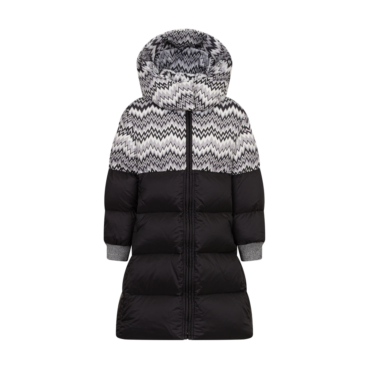 Missoni Girls Black & White Zig Zag Coat