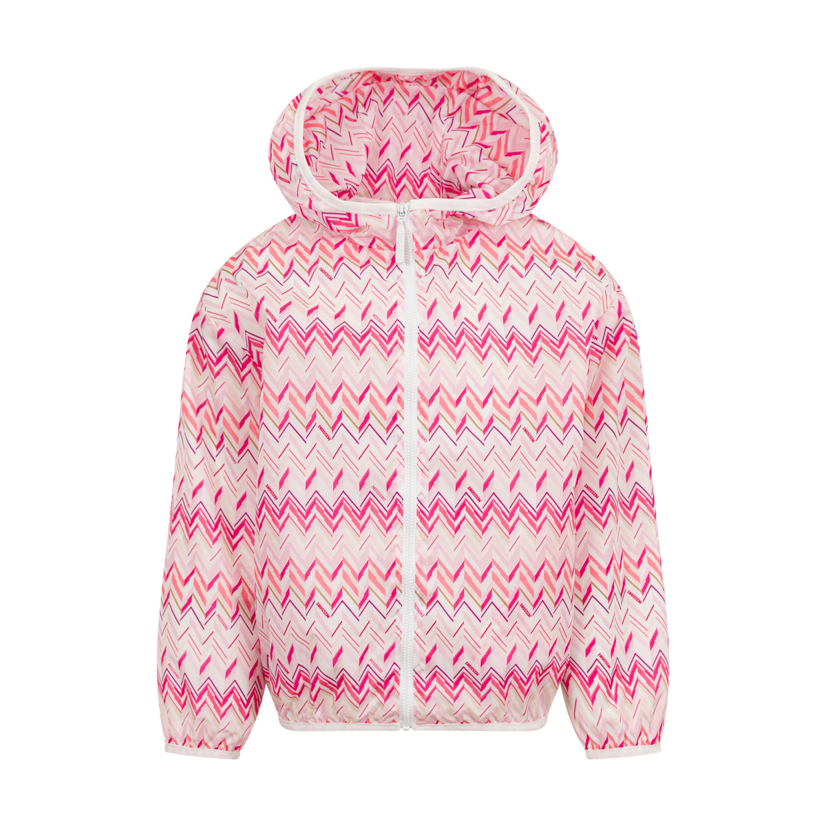 Missoni Girls Pink Zig Zag Hooded Jacket