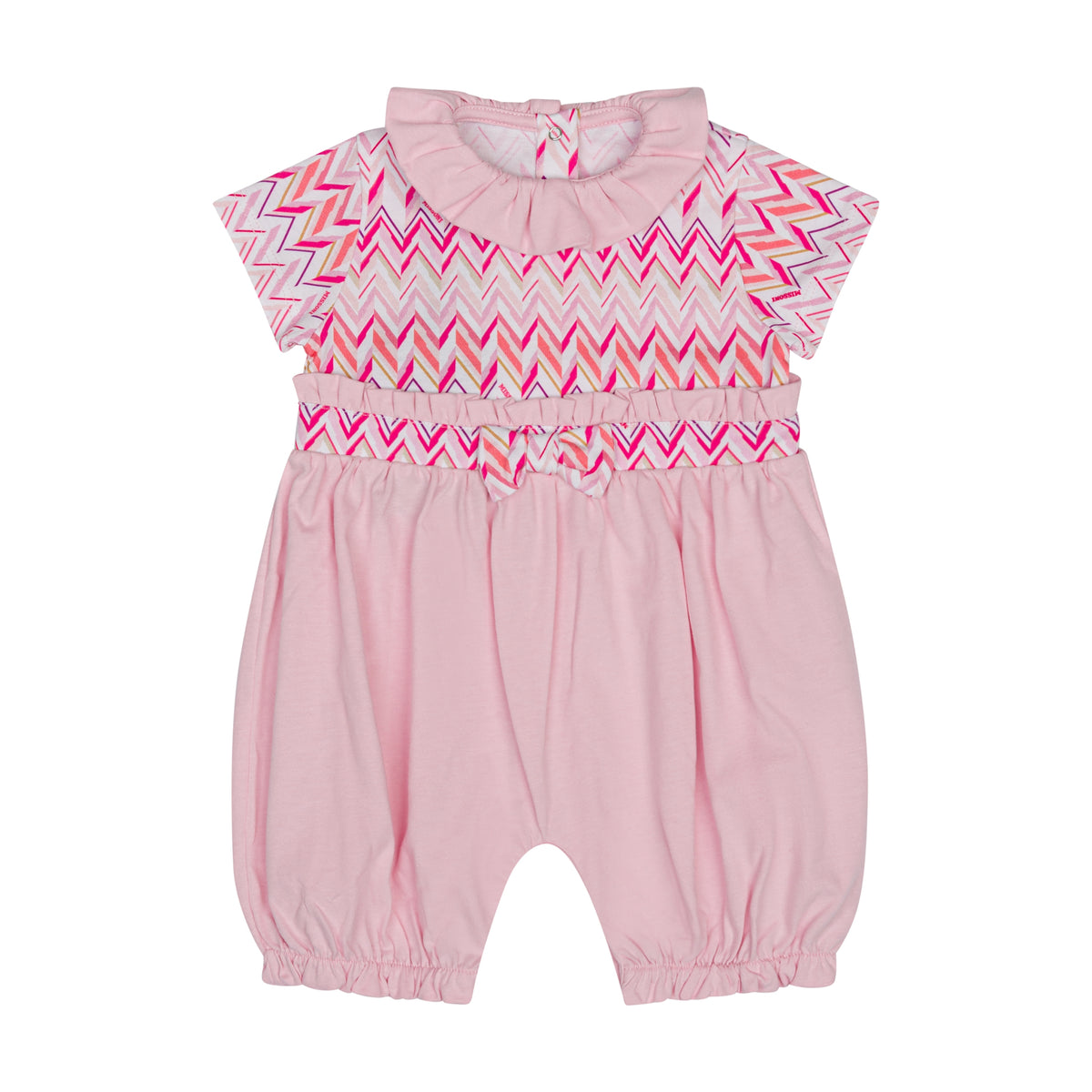 Missoni Baby Pink Zig Zag Romper