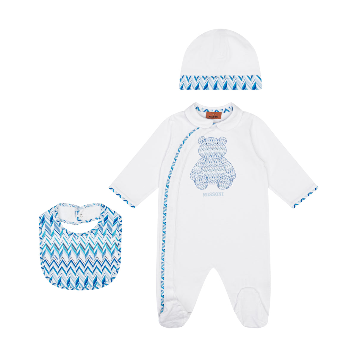 Missoni Baby Blue Bear Zig Zag Gift Set