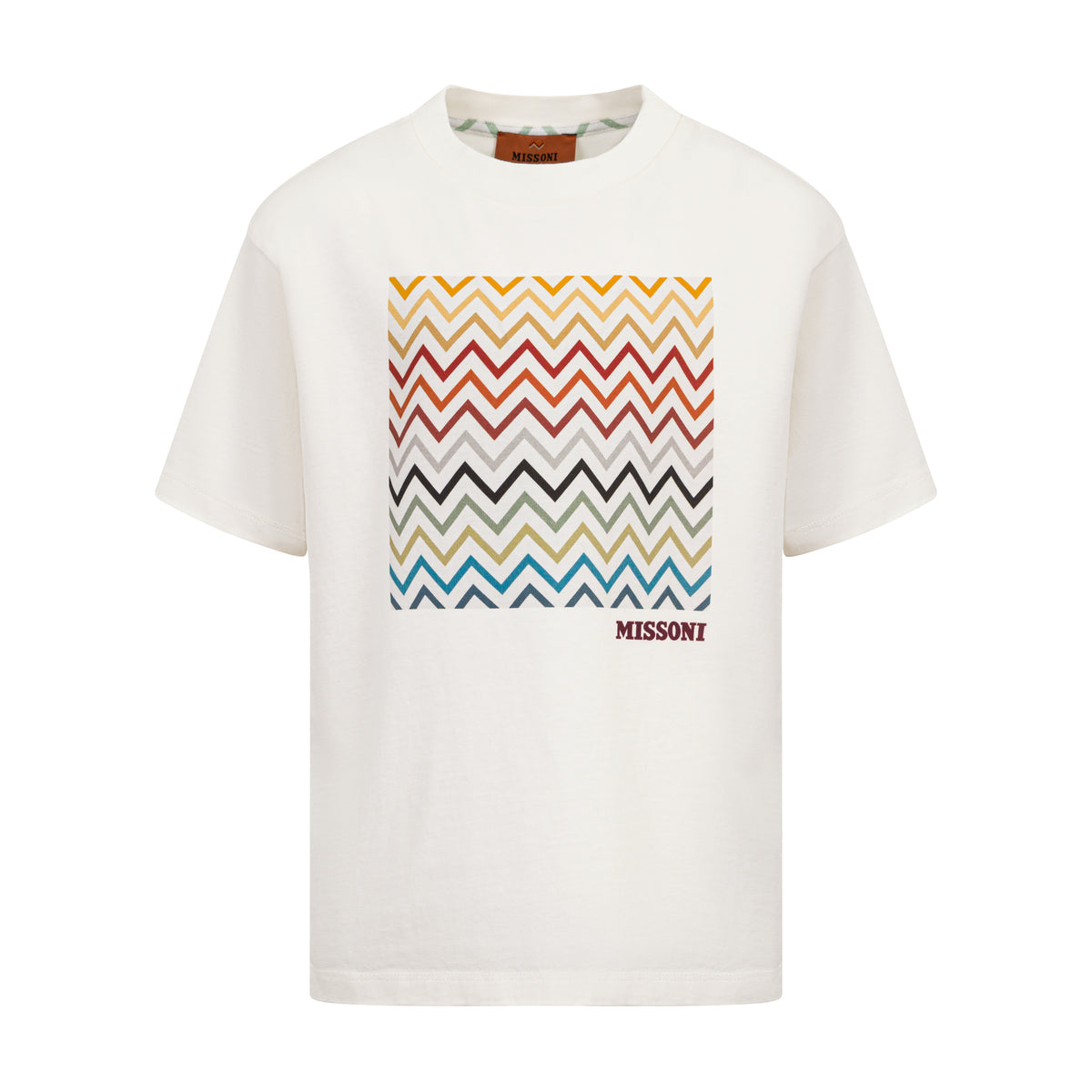 Missoni Boys White Multi Zig Zag T-Shirt