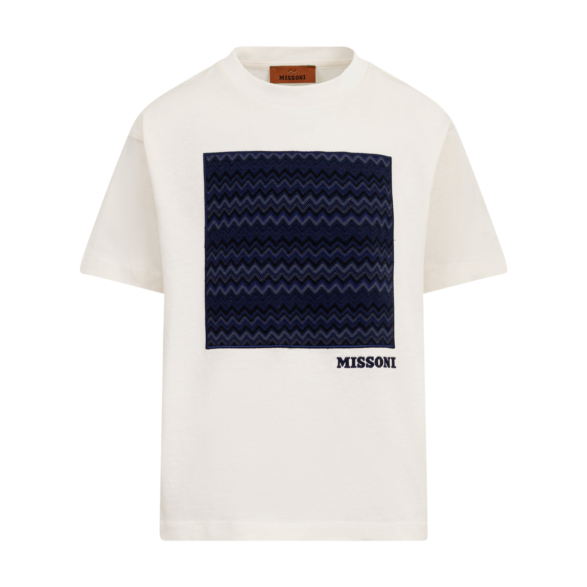 Missoni Boys White Navy Zig Zag T-Shirt