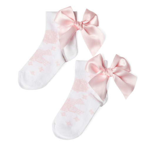 A Dee Girls 'Clemintine' Hydrangea Print Ankle Socks