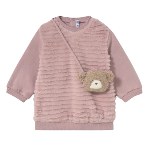 Mayoral Baby Pink Bear Bag Dress