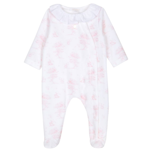 Patachou Baby Pink Toile de Jouy Babygrow