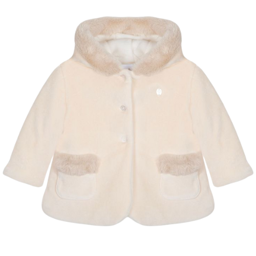 Patachou Baby Beige Fur Trim Jacket