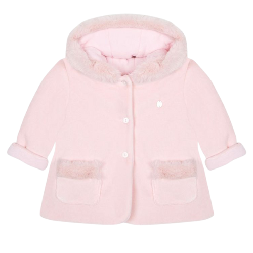 Patachou Baby Pink Fur Trim Jacket