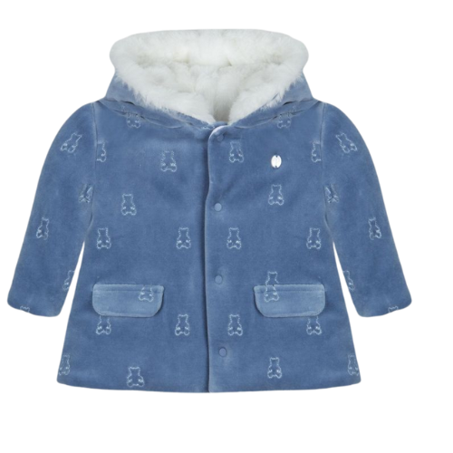 Patachou Baby Blue Teddy Velour Jacket