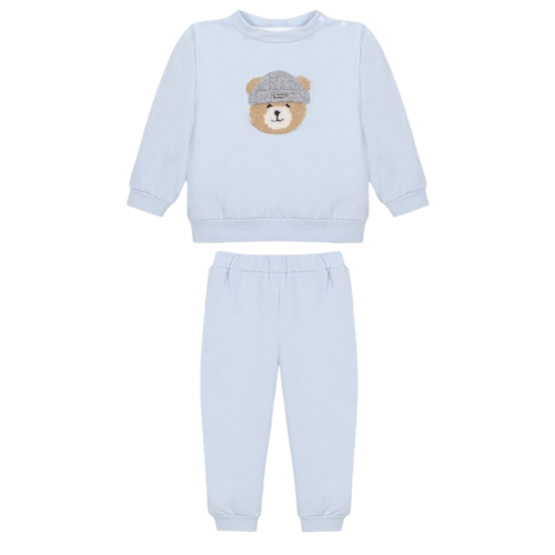 Patachou Baby Pale Blue Bear Jogsuit