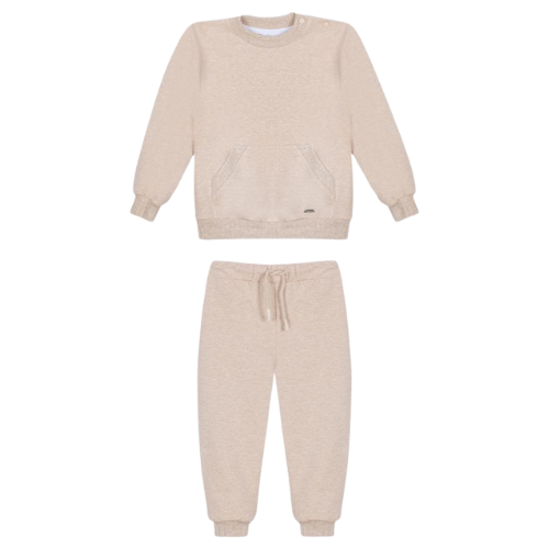 Patachou Baby Beige Marl Pocket Jogsuit