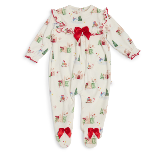 Caramelo Baby Girls Christmas Babygrow