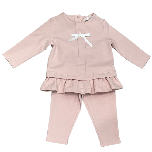 Patachou Baby Pink Bow Leggings Set
